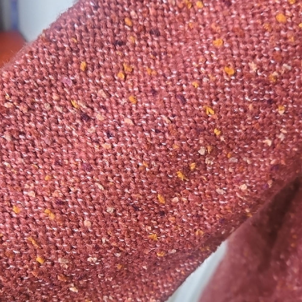 LOFT Rich Rust Colored Ribbed Cowl Neck Sweater Size Small- Like NEW - Picture 4 of 9